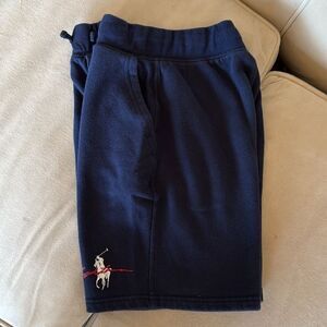 Polo by Ralph Lauren knit shorts, navy with white polo horse, size medium